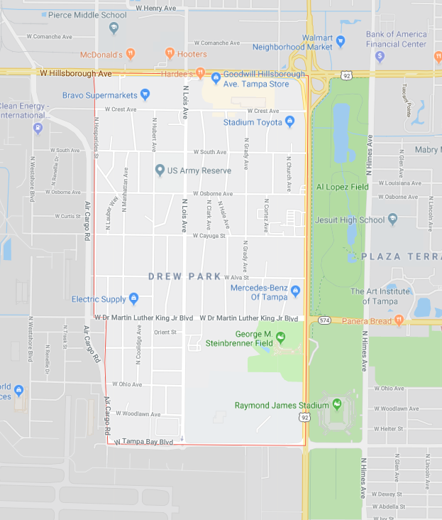Drew Park Computer Repair near me tampa map